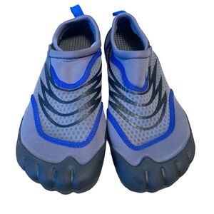 Men's Grey & Blue Water Shoes - Size 9/10 - Aqua Sport